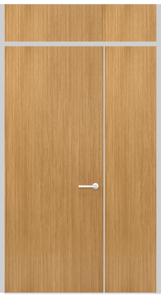Door Panel with top and side panels semi frameless